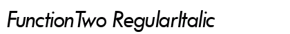 FunctionTwo RegularItalic Preview
