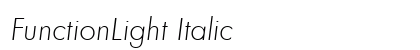 FunctionLight Italic Preview