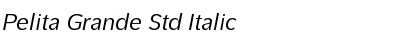 Pelita Grande Std Italic Font