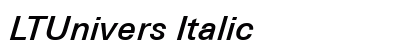 LTUnivers Italic preview