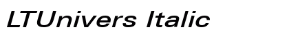 LTUnivers Italic preview