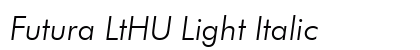 Futura LtHU Light Italic preview