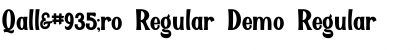 Download QallΧro Regular Demo Font