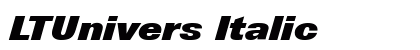 LTUnivers Italic preview