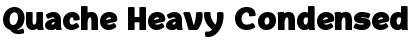 Quache Heavy Condensed Font Quache Heavy Condensed Font