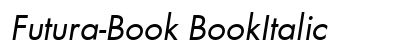 Futura-Book BookItalic preview