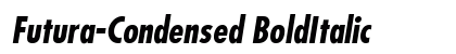 Futura-Condensed BoldItalic Preview