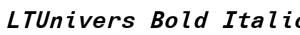 LTUnivers Bold Italic Preview