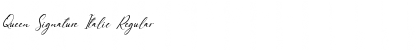 Queen Signature Italic Regular Font Queen Signature Italic Regular Font