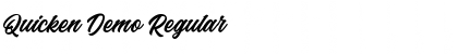 Quicken Demo Regular Font