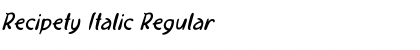 Download Recipety Italic Font