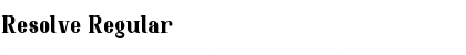 Resolve Regular Font