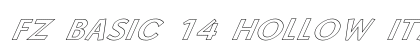 FZ BASIC 14 HOLLOW ITALIC Normal Preview