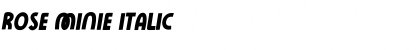 Rose Minie Italic Font