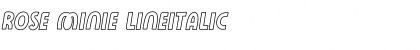 Rose Minie LineItalic Font