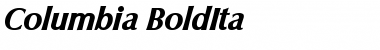 Columbia-BoldIta Regular Font