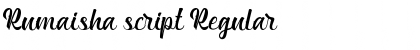 Rumaisha script Regular Font