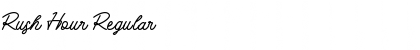 Rush Hour Regular Font Rush Hour Regular Font