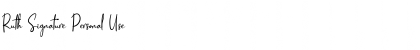 Ruth Signature Personal Use Font