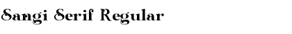 Sangi Serif Regular Font