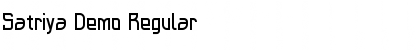 Satriya Demo Regular Font