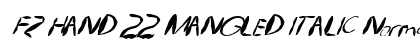 FZ HAND 22 MANGLED ITALIC Normal preview