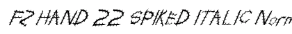 FZ HAND 22 SPIKED ITALIC Normal preview