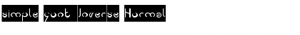 simple font-Inverse Normal Font