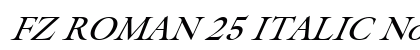 FZ ROMAN 25 ITALIC Normal preview