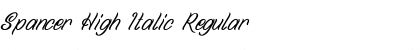 Download Spancer High Italic Font
