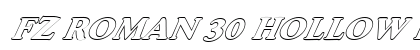 FZ ROMAN 30 HOLLOW ITALIC Normal preview