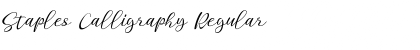 Staples Calligraphy Regular Font