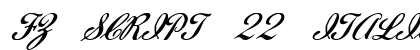 FZ SCRIPT 22 ITALIC Normal preview