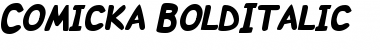 Comicka BoldItalic Font