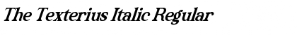The Texterius Italic Regular Font