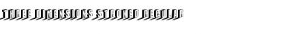 Three Dimensions Stroked Regular Font