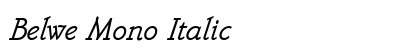 Belwe Mono Italic preview