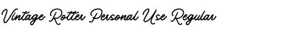 Download Vintage Rotter Personal Use Font Download Vintage Rotter Personal Use Font
