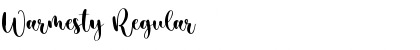 Warmesty Regular Font