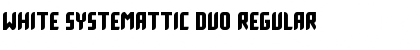 White Systemattic Duo Regular Font