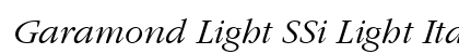 Garamond Light SSi Light Italic preview