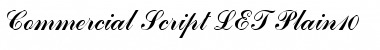 Commercial Script LET Plain Font