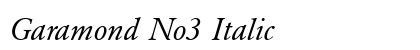 Garamond No3 Italic Preview