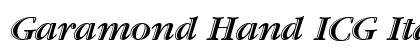 Garamond Hand ICG Italic Preview