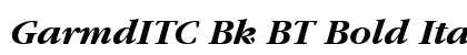 GarmdITC Bk BT Bold Italic Preview