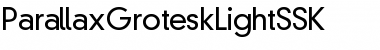 ParallaxGroteskLightSSK Regular Font