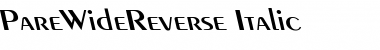 PareWideReverse Italic Font