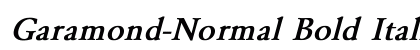 Garamond-Normal Bold Italic Preview