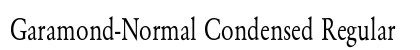 Garamond-Normal Condensed Regular Preview