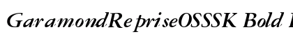 GaramondRepriseOSSSK Bold Italic Preview